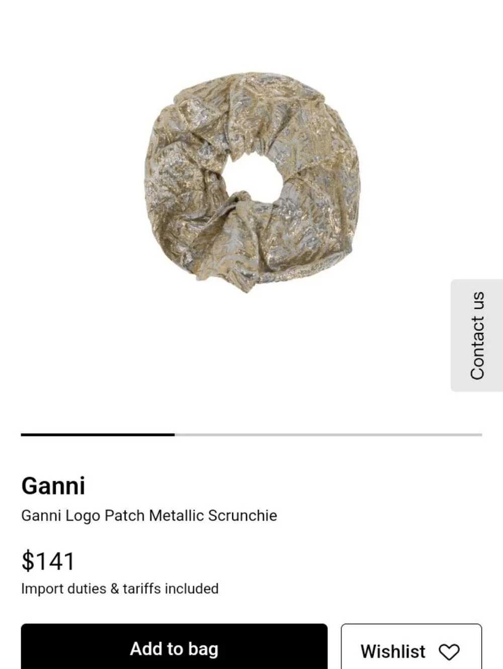 Ganni Linen Scrunchie